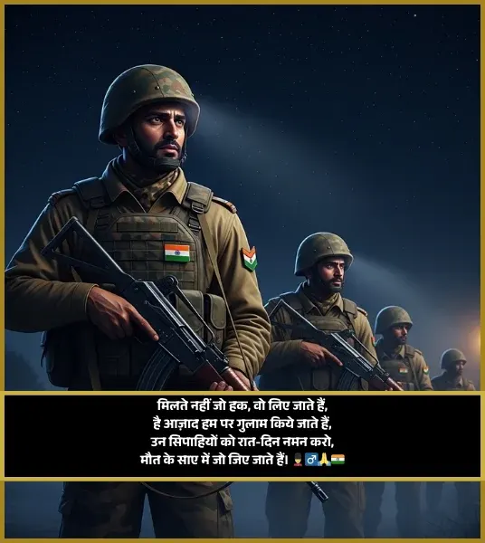 Army Desh Bhakti Shayari