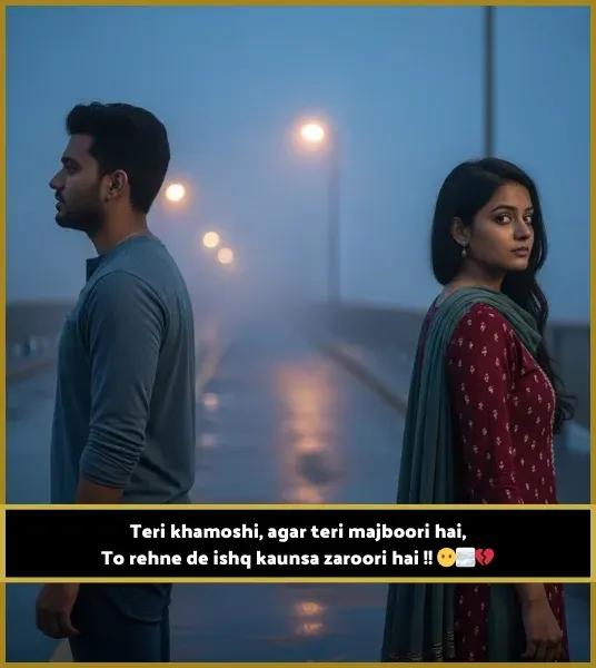 Khamoshi Shayari in English