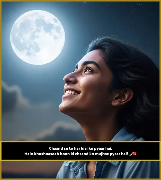 Moon Shayari in English Short