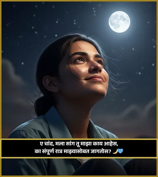 Moon Shayari in Marathi